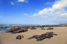 Audresselles-Frankreich<br />Immer neue Felsformationen zeigen sich auf die Wanderung zum Cap Griz-Nez.