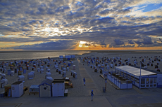 Borkum: Abendstimmung am Nordstrand.