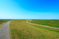 Borkum: Blick zurück – der neue Seedeich.