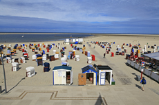 Borkum: Der weite Blick über den Nordstrand auf die Seehundbank.