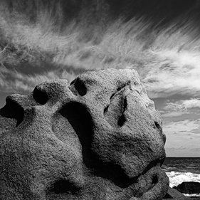 Die Bretagne: ein anderer Blick - un regard différent: Tregastel, Côte de Granit Rose - die Rosa Granit Küste. Die Côte de Granit Rose ist wegen ihrer vielfältigen Felsformationen eine der schönsten Gegenden der Bretagne.