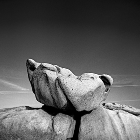 Die Bretagne: ein anderer Blick - un regard différent: Ploumanach, Côte de Granit Rose - die Rosa Granit Küste. Die Côte de Granit Rose ist wegen ihrer vielfältigen Felsformationen eine der schönsten Gegenden der Bretagne.