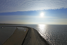 Juist-Töwerland: Die Seebrücke - das neue moderne und begehbare Wahrzeichen von Juist.