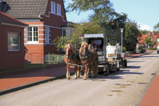 Juist-Töwerland: Langsamkeit und Stille - Pferdekarren erledigen alle Transportarbeiten.