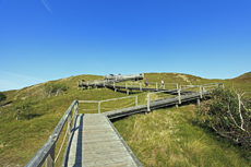 Norderney: DIE Thalassoinsel. Mondänes Seebad mit gemütlichen Charme. Der typische Blick von der Strandpromenade. Dünengräser, Strandkörbe und die Seebrücke mit Teehaus.