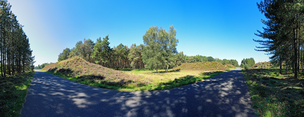 Der Niederrhein:Sommer – Panoramablick 180 Grad. Munitionsdepot Brüggen-Bracht. Panoramagröße: 129x49 cm / 300dpi