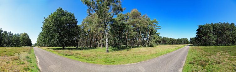 Der Niederrhein: Sommer – Panoramablick 180 Grad. Munitionsdepot Brüggen-Bracht. Panoramagröße: 181x55 cm / 300dpi