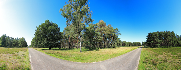 Der Niederrhein: Sommer – Panoramablick 180 Grad. Munitionsdepot Brüggen-Bracht. Panoramagröße: 138x53 cm / 300dpi