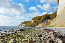 Kreidefelsen Rügen - der Hochuferweg. Die kleine Reise beginnt in Sassnitz über die Strandwegvariante bis zum letztmöglichen Strandaufstieg am Kieler Ufer.