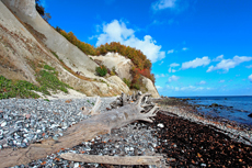 Kreidefelsen Rügen - der Hochuferweg. Die kleine Reise beginnt in Sassnitz über die Strandwegvariante bis zum letztmöglichen Strandaufstieg am Kieler Ufer.