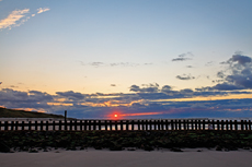 Wangerooge: Sonnenuntergang am Weststrand und keine Eile.